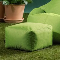 Indoor and Outdoor Bean Bag Footstool - Green