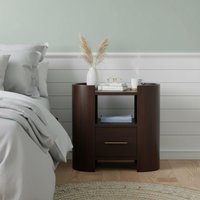 Solid Wood Valencia Bedside Table - Brown