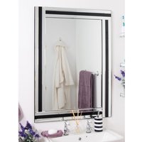 MirrorOutlet Black Triple Bevelled Venetian Mirror 100 x 70cm - Black