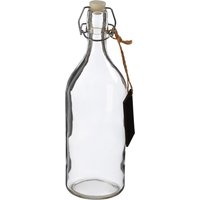 Grocer Glass Bottle With Chalkboard Tag 1000ml - Clear