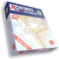 Great Britain A Z Map of Weymouth 1000 Piece Jigsaw Puzzle Exclusive - Neutral