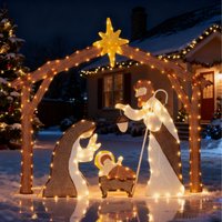 Christmas Decoration Nativity Scene - Brown