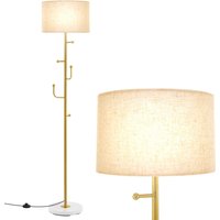 Floor Lamp with Coat Rack - Beige