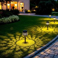 Set of 2 Garden Glow Outdoor Floor Shadow Lights