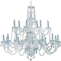 Hale 18 Light Crystal Chandelier Chrome Finish, E14 - Grey