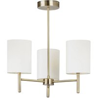 Brio 3 Light Semi Flush Multi Arm Ceiling Light Antique Brass, E14 - Antique Brass