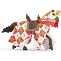 PAPO Fantasy World White Horse Fleur De Lys Toy Figure - Red