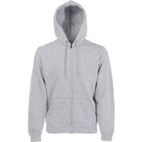 Mens Premium 70/30 Hooded Zip-Up Sweatshirt Hoodie - Heather Grey / 2XL