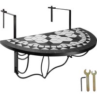 Hanging Table with Mosaic Pattern - Black/White