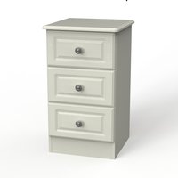 Pembroke Ready Assembled 3 Drawer Bedside Cabinet - Kashmir Ash
