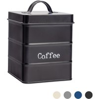 Vintage Metal Kitchen Coffee Canister - Black