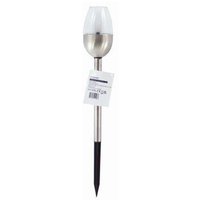Kingavon, Stainless Steel Solar Pathway Light Silver - Black / 38cm Kingavon, Stainless Steel Solar Pathway Light Silver - Black / 38cm
