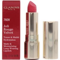 Clarins Joli Rouge Velvet Matte Moisturizing Long-Wearing Lipstick 3.5g - Pink / 2.5cm / 9.1cm