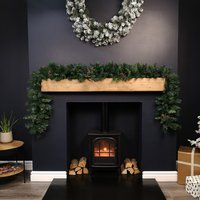 Green Christmas Garland with Pine Cones and Mixed Needles - Green