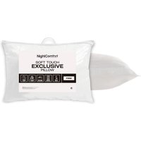 Night Comfort Microfibre Feels Like Down Pillows - White / Machine Washable / Soft / 6