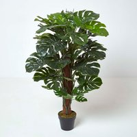 Homescapes Artificial Monstera Plant, 120 cm Tall - Green