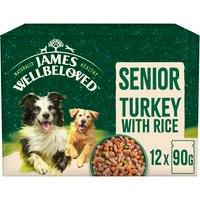 James Wellbeloved Senior Wet Dog Food Pouches in Gravy - Turkey with Rice
