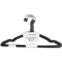 Pack of 25 Metal Coated Hangers - Black
