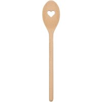 Wooden Heart Cooking Spoon - 30cm - Brown / No / 1