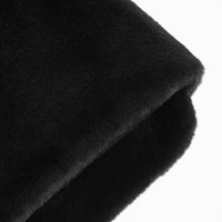 Soft Faux Fur Foot Warmer Slipper Hot Water Bottle Cover - Black