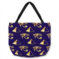 Gold Pyramid Eye Of Horus Tote bag - Blue