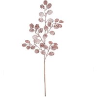 Glitter Eucalyptus Artificial Stem - Pink