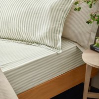 Striped Fitted Sheet - Eucalyptus / King