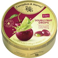 Cavendish Harvey Double Fruit Drops - Gold / Cherry with Lime Filling / 6