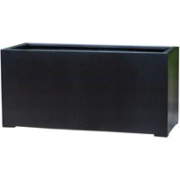 Fibrestone Trough Planter in Black - Black