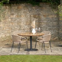 Outdoor 4 Seater Dining Set - Natural
