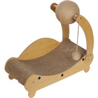 Kidkid Cat Scratcher Bed Cardboard Lounger with Toy Ball - As shown in the Picture