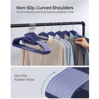 SONGMICS Non-Slip Plastic Hangers, Coat Hangers - Blue / 0.5cm / 1.68kg
