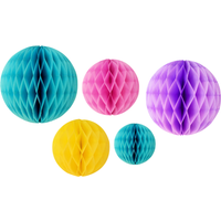 Honeycomb Ball Decorations - Multicolour