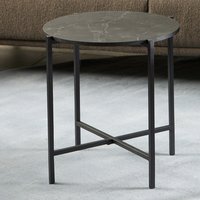 Lamoine Round Side Table - Matt Black