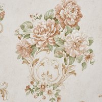 Vintage Non-Pasted Non-Woven Damask 3D Embossed Wallpaper Roll - Light Beige 2