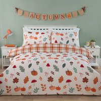 Autumn Friends Duvet Set - Rust / Single