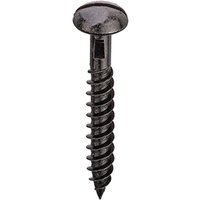 Unifix Woodscrews Slotted Round Head Black Japanned 6G X 3/4" (3.5 X 20mm) 9TQJRNDSWS/021 Box of 200 - Grey