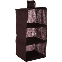3 Sections Brown Hanging Garment Organiser - Brown