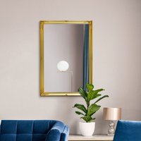 Fraser Gold Beaded Dress Mirror 102 x 71cm - Gold