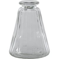 Pyramid Glass Bottle Bud Vase 10cm - Clear