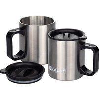 Valiant Insulated Camping Mug Twin Pack - Silver