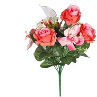Artificial Rose Mixed Bunch - Pink