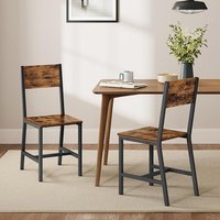 VASAGLE Set of 2 Dining Chairs - Bronze