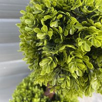 90cm Artificial Green Double Ball Topiary Tree Premium - Green Topiary Tree