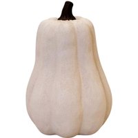 Four Candle Cotton White Tall Ceramic Pumpkin Ornament