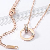Interlocking Ring Necklace - Gold