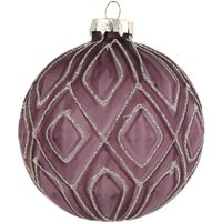 Opulent Charm, Purple Geometric Pattern Bauble - Purple Opulent Charm, Purple Geometric Pattern Bauble - Purple