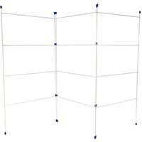 Multi Section 3 Folding Clothes Foldable Laundry Airer - White