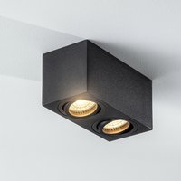 CGC SASHA Black Twin Rectangular Ceiling Spotlight - black