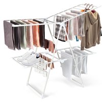 Costway 2-Tier Clothes Drying Rack Folding Dryer Stand - White